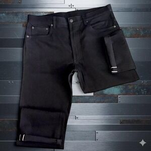 Michael Andrews Bespoke (NYC) Rare 1 of a Kind Black Selvedge Denim Jeans 36x34